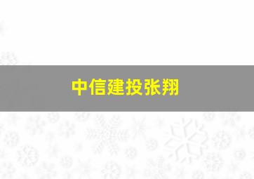 中信建投张翔