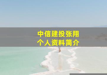 中信建投张翔个人资料简介