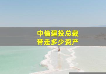 中信建投总裁带走多少资产