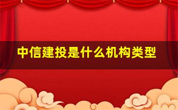 中信建投是什么机构类型