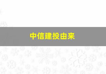 中信建投由来