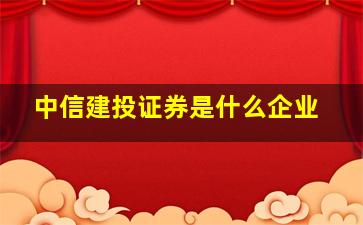 中信建投证券是什么企业