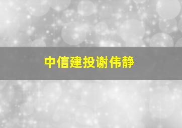 中信建投谢伟静