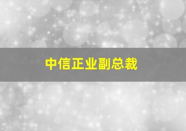 中信正业副总裁