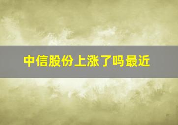 中信股份上涨了吗最近