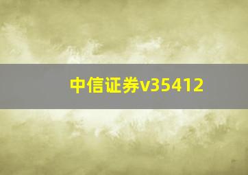 中信证券v35412