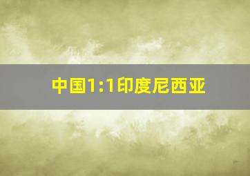 中国1:1印度尼西亚