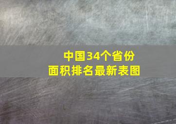 中国34个省份面积排名最新表图