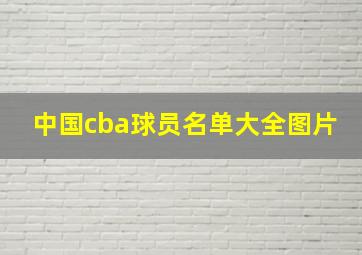 中国cba球员名单大全图片