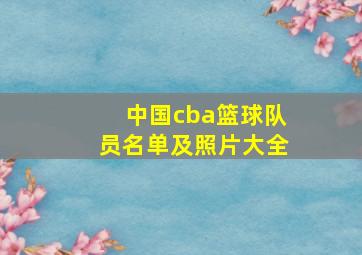 中国cba篮球队员名单及照片大全