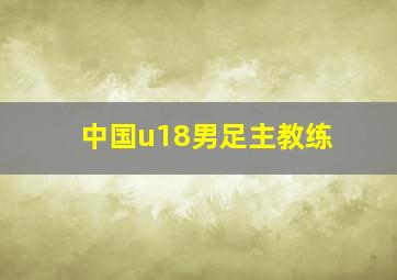 中国u18男足主教练