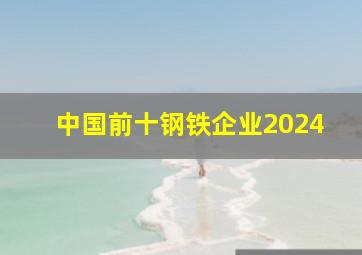 中国前十钢铁企业2024