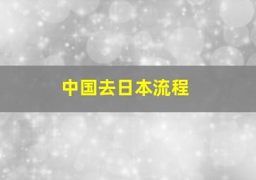 中国去日本流程