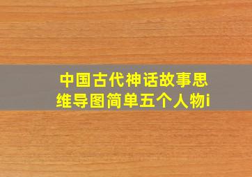 中国古代神话故事思维导图简单五个人物i