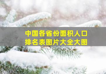 中国各省份面积人口排名表图片大全大图