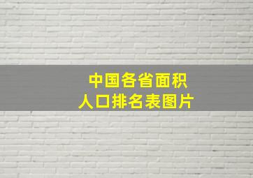 中国各省面积人口排名表图片