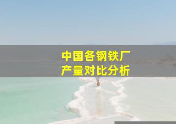 中国各钢铁厂产量对比分析