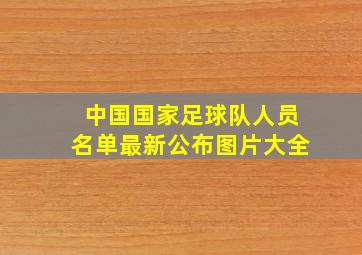 中国国家足球队人员名单最新公布图片大全