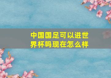 中国国足可以进世界杯吗现在怎么样