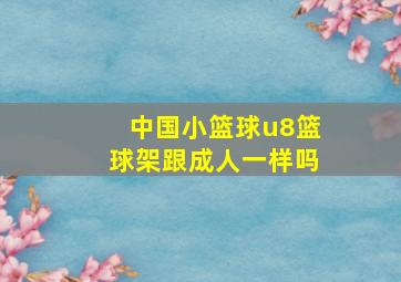 中国小篮球u8篮球架跟成人一样吗