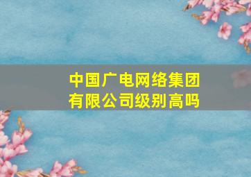 中国广电网络集团有限公司级别高吗