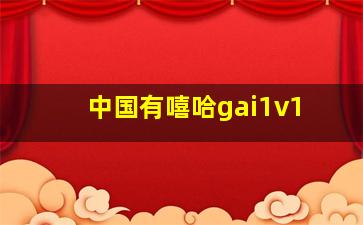 中国有嘻哈gai1v1