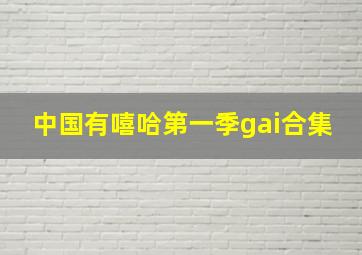 中国有嘻哈第一季gai合集