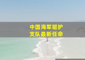 中国海军驱护支队最新任命