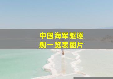 中国海军驱逐舰一览表图片