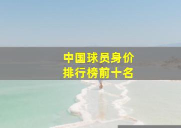 中国球员身价排行榜前十名