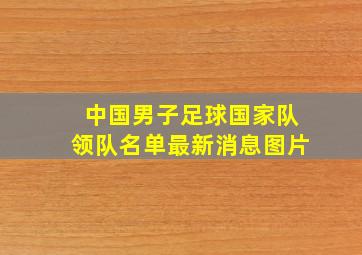 中国男子足球国家队领队名单最新消息图片