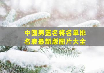 中国男篮名将名单排名表最新版图片大全