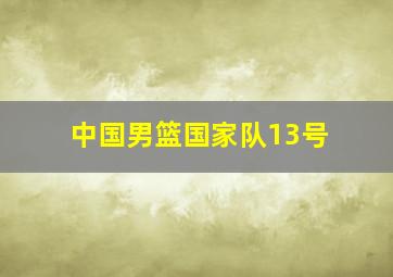 中国男篮国家队13号