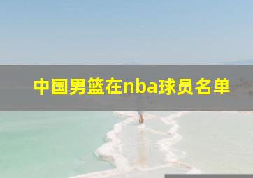 中国男篮在nba球员名单