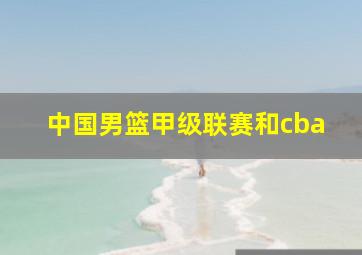 中国男篮甲级联赛和cba