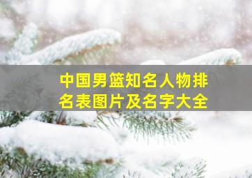 中国男篮知名人物排名表图片及名字大全