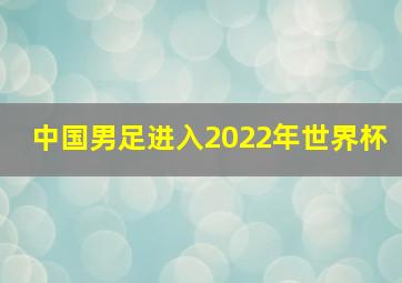 中国男足进入2022年世界杯