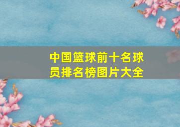 中国篮球前十名球员排名榜图片大全