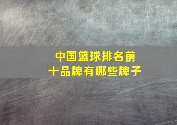 中国篮球排名前十品牌有哪些牌子