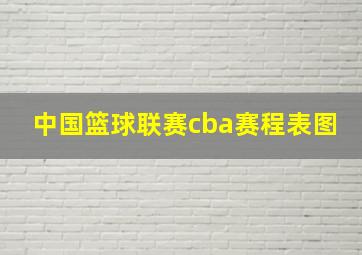 中国篮球联赛cba赛程表图