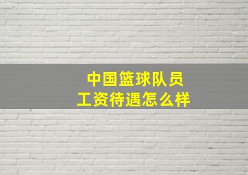 中国篮球队员工资待遇怎么样