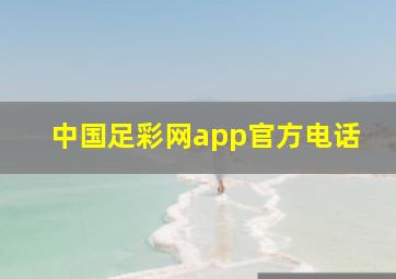 中国足彩网app官方电话