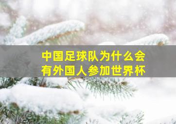 中国足球队为什么会有外国人参加世界杯