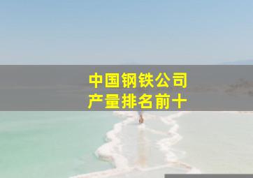 中国钢铁公司产量排名前十