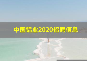 中国铝业2020招聘信息