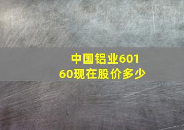 中国铝业60160现在股价多少