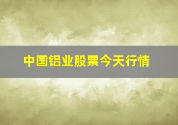 中国铝业股票今天行情