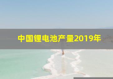 中国锂电池产量2019年