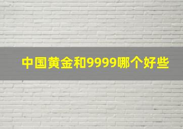 中国黄金和9999哪个好些