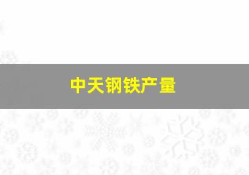 中天钢铁产量